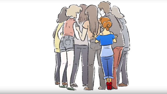 Short Girl Lost in Crowd