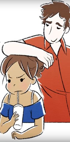 Patting a Short Girl's Head