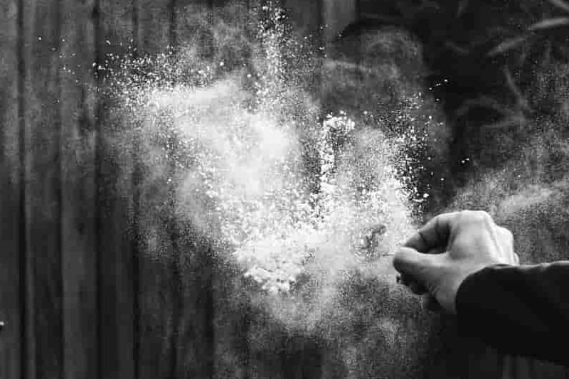Baby Powder Being Thrown Away
