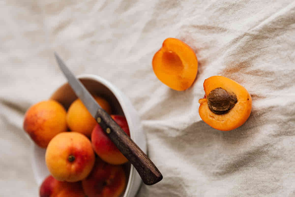 Peaches on the table