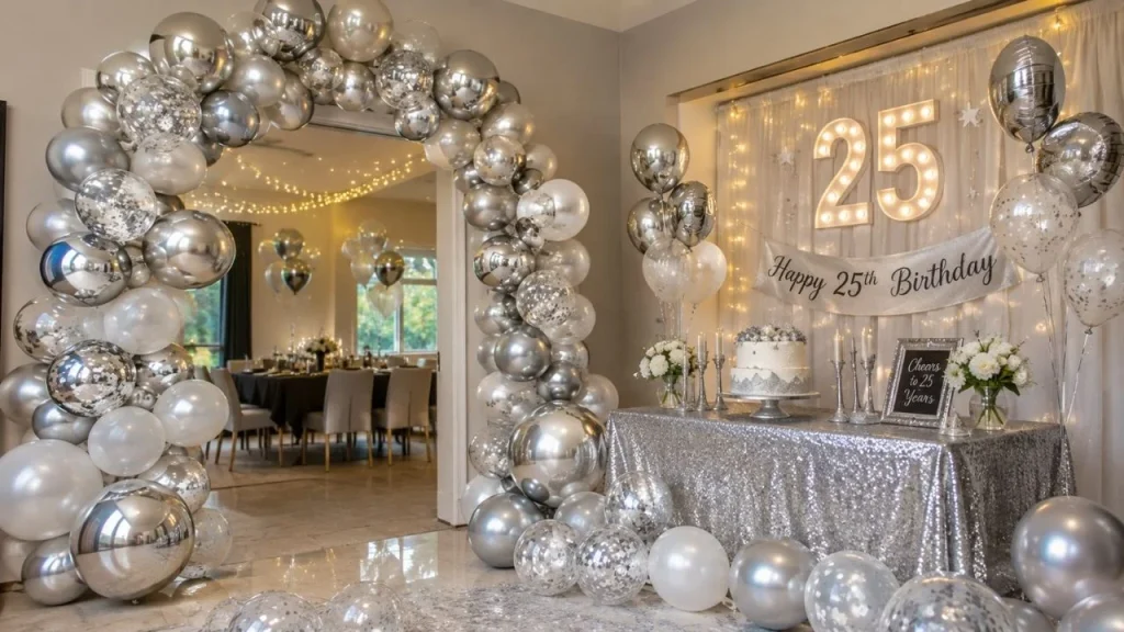 frame-the-room-with-balloons-for-silver-birthday