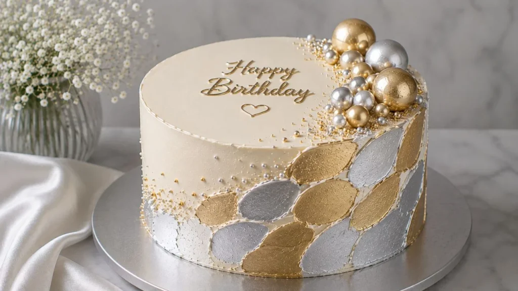 gold-and-silver-cake