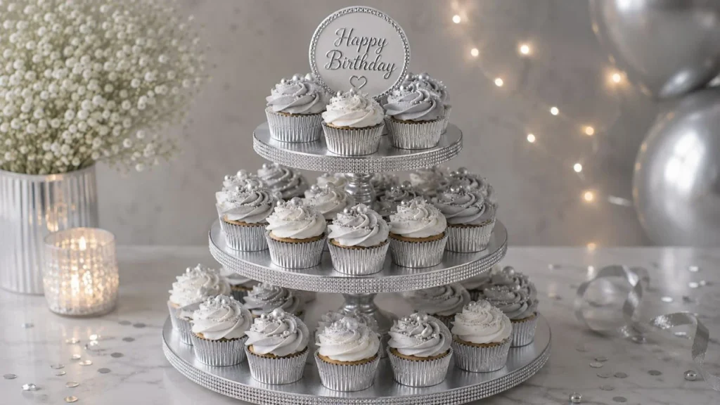 silver-cupcake-tower